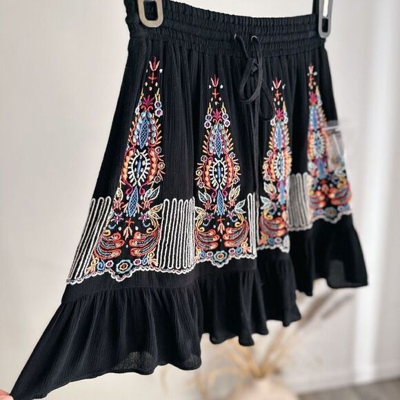 Anthropologie Floreat Embroidered Skirt NWOT XXSP - Picture 4 of 6